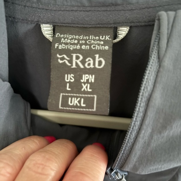 Rab Men's Charcoal Windbreaker Jacket Lg - Picture 3 of 6